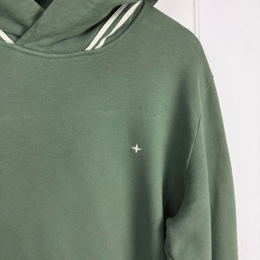 Stone Island Logo Hoodie Green (M)
