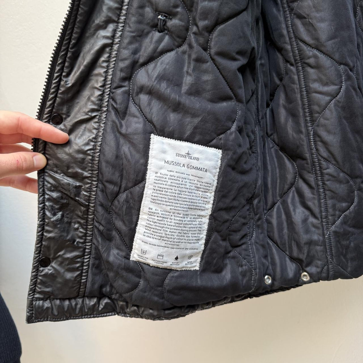 Stone Island 30th Anniversary Mussola Gommata Jacket – Black (XL)