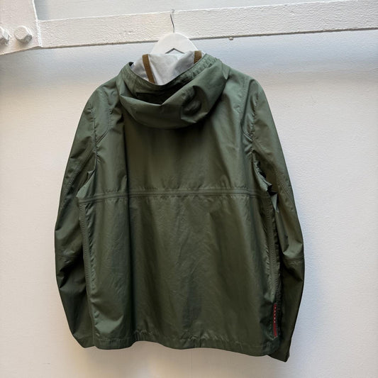 Prada Sport Fully Taped Seam Waterproof Jacket – Khaki Green (XL)
