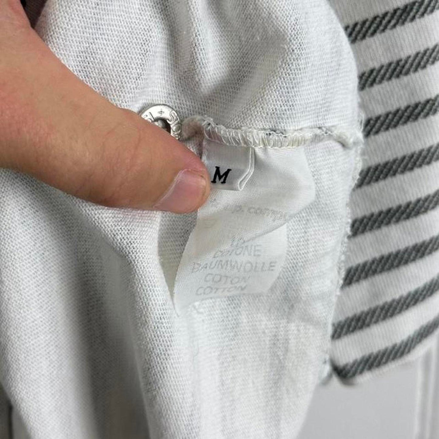 80’s Stone Island Striped Polo Shirt (M)