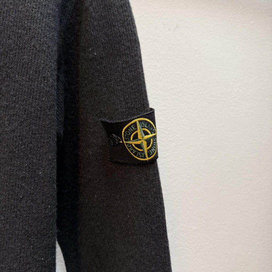Early 00s Stone Island Mock Neck Knit – Black (M)
