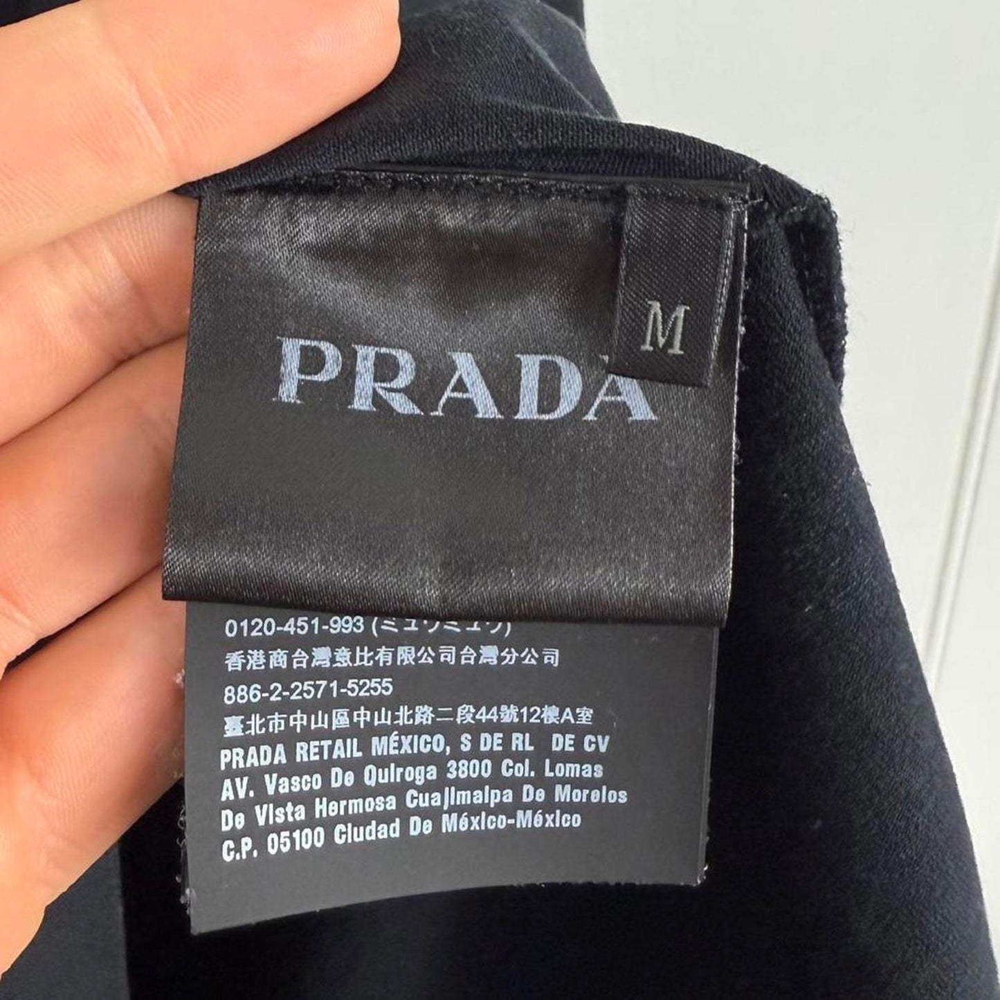 Prada Long Sleeve Polo with Nylon Pocket (M)