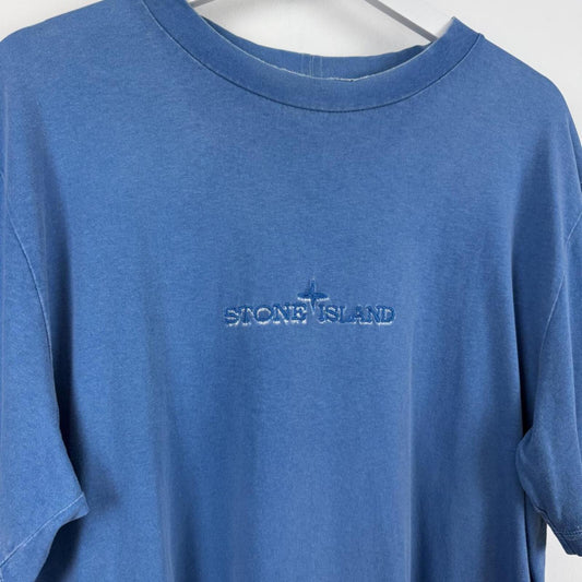 Stone Island Logo T-Shirt Sky Blue (XL)