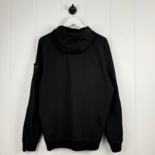 Stone Island Ghost Quarter Zip Pullover Hoodie Black (XL)