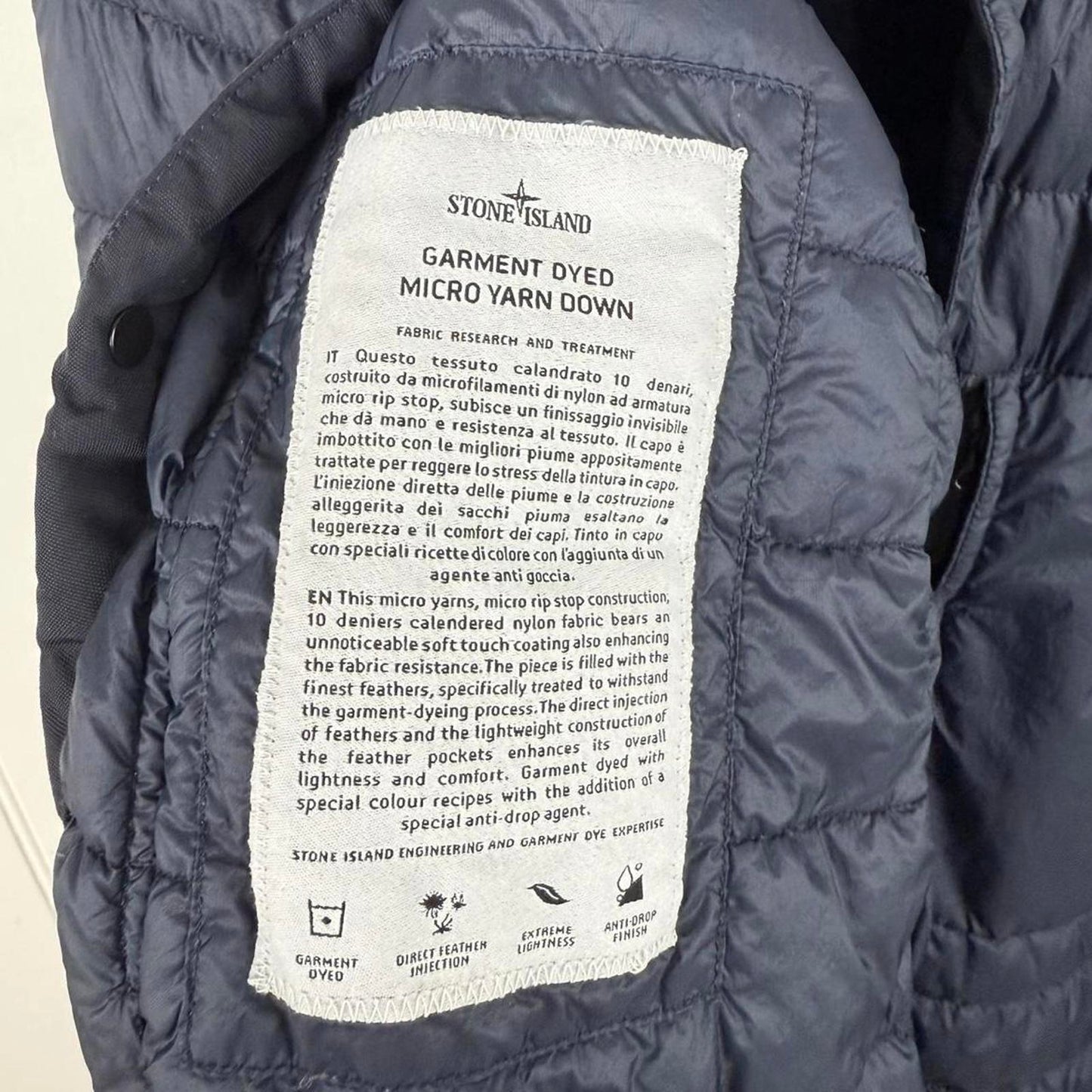 Stone Island Garment Dyed Micro Yarn Down Overshirt (XXL)