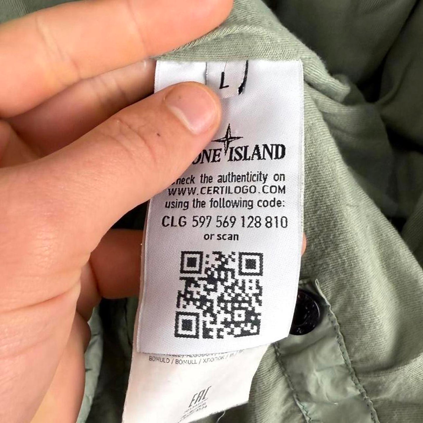 Stone Island Garment Dyed Crinkle Reps NY Hooded Jacket (L)