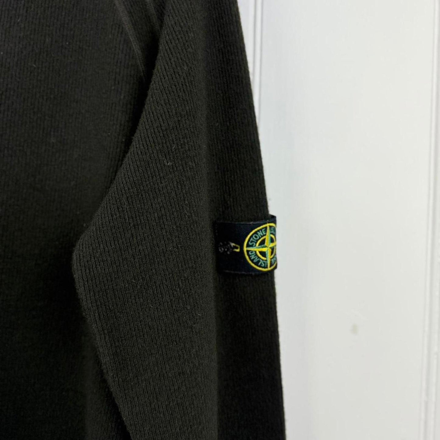 Mid 00s Khaki Green Stone Island Knit Jumper (L)