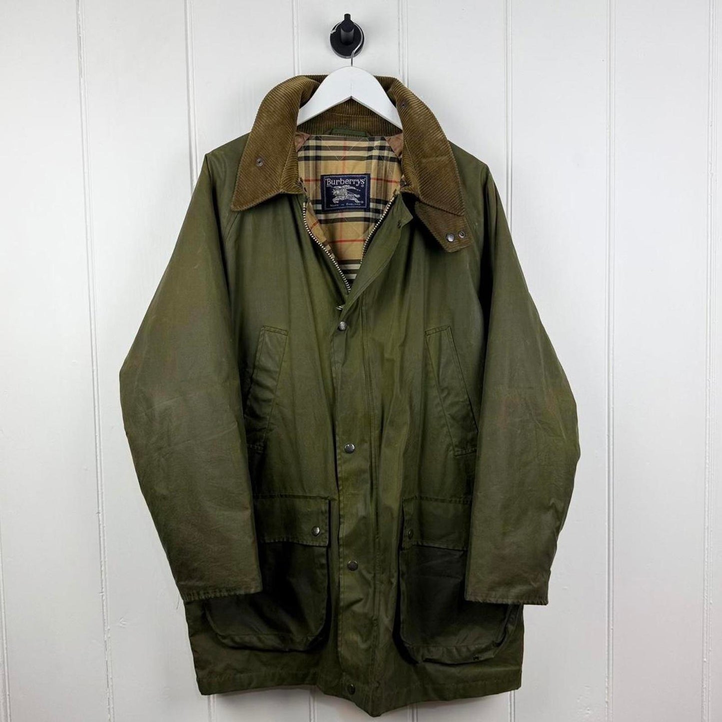 Vintage Burberry Waxed Parka Jacket (XL)
