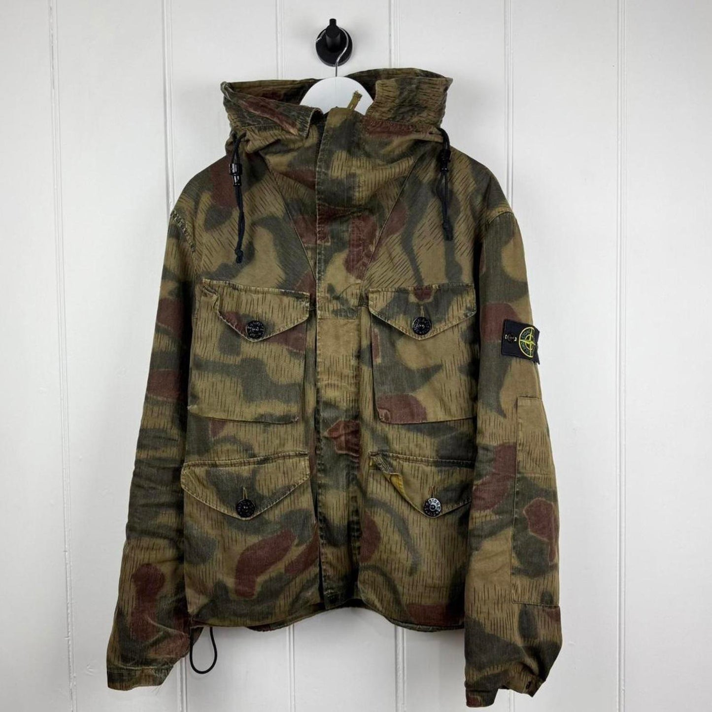 2007 Stone Island Marsh Camo Raso Gommato Jacket (L)