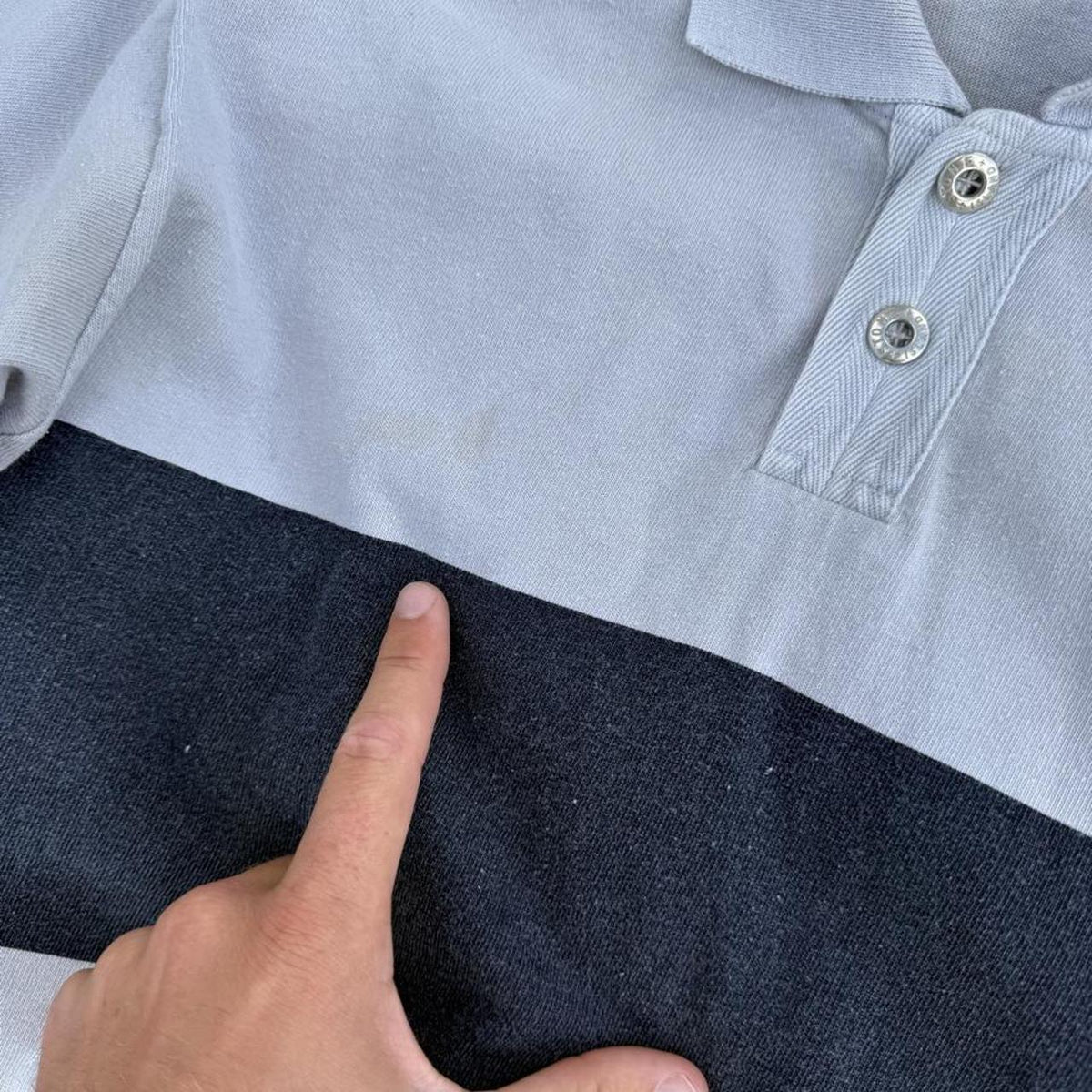 90’s Stone Island Spell-out Polo Shirt (M)