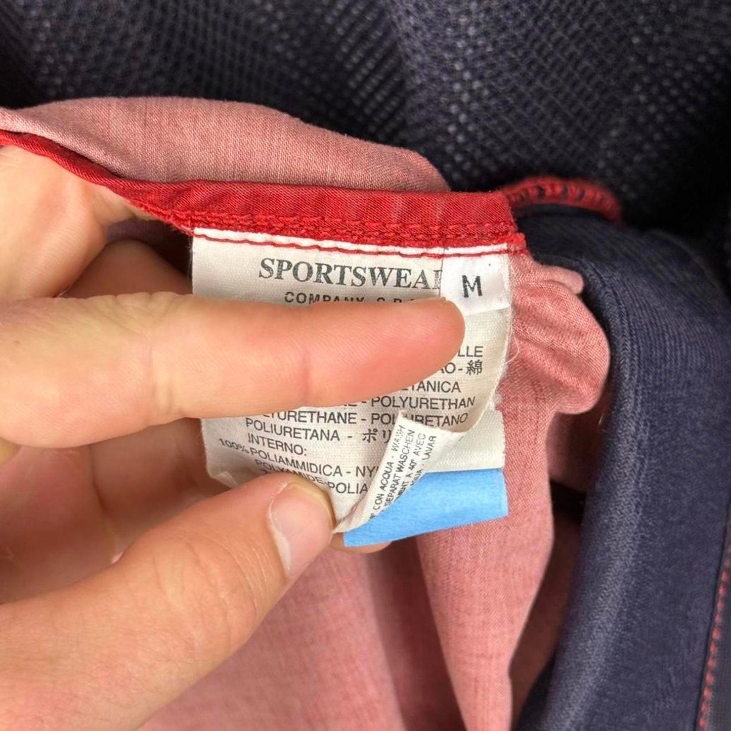 00s Stone Island Raso Gommato Jacket in Red (L)