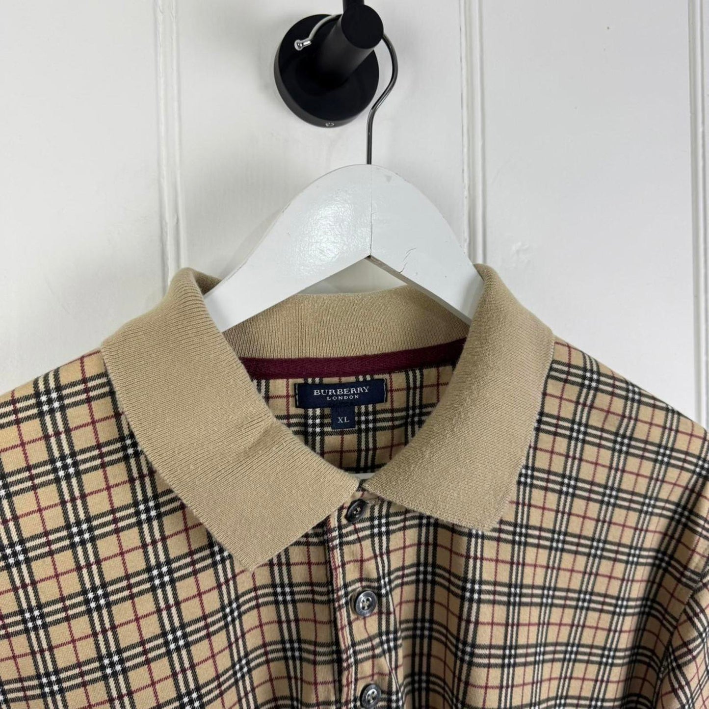 Vintage Burberry Nova Check Polo Shirt (XL)