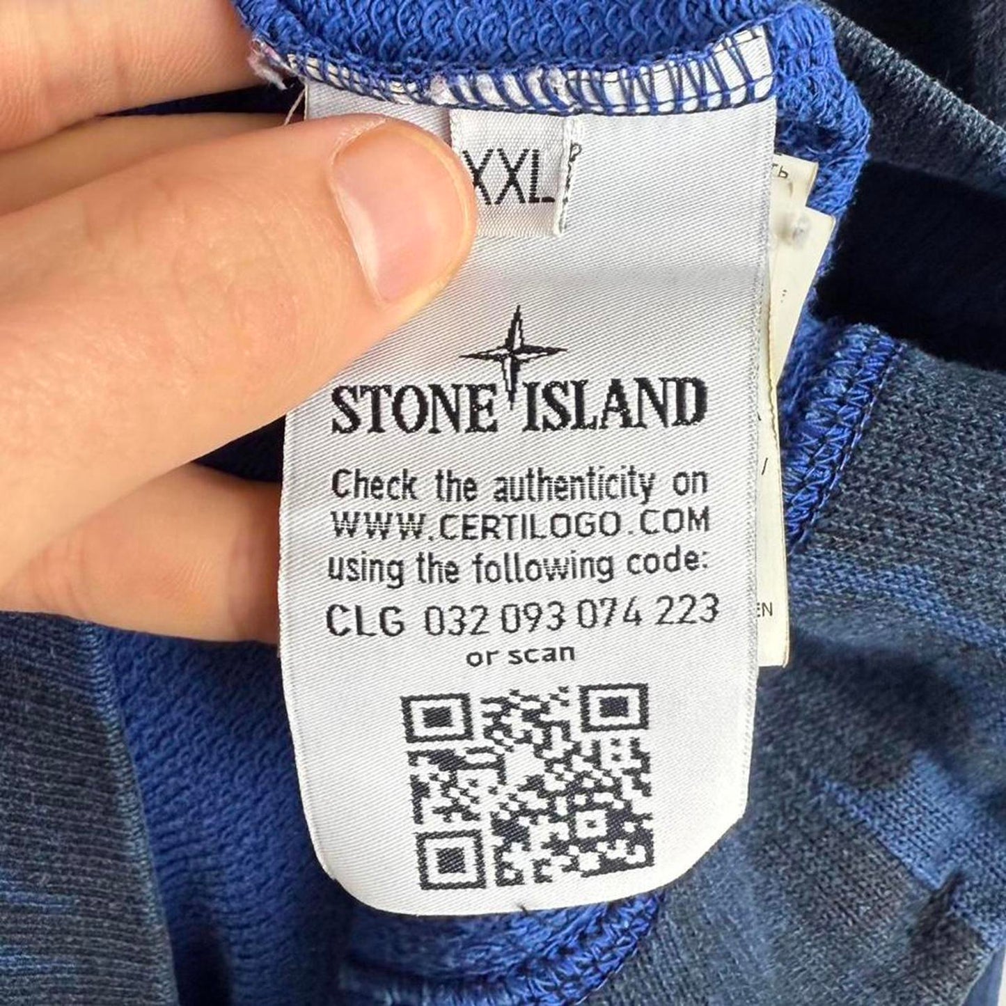 Stone Island Flowing Camo Jumper – Blue / Navy (XXL)