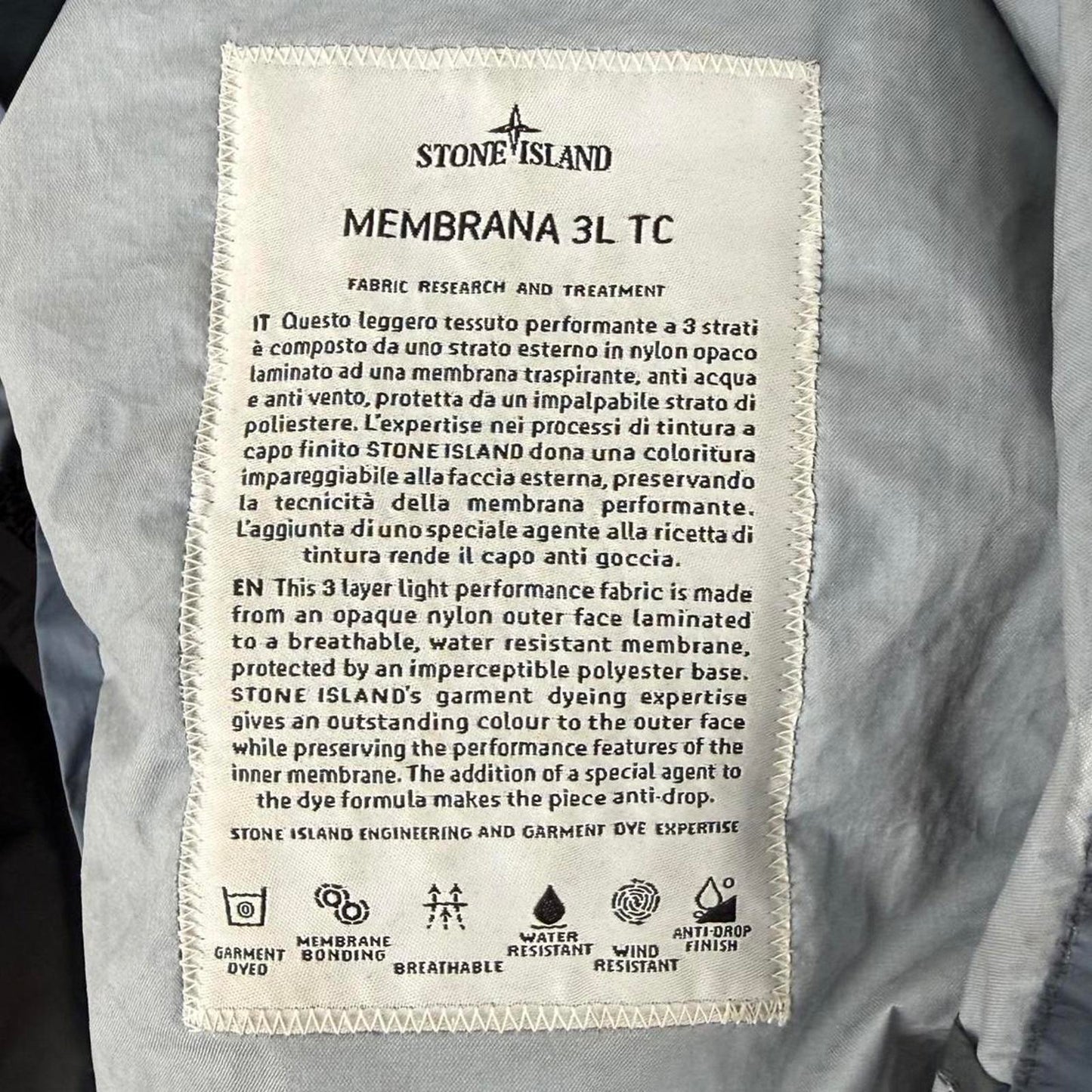 Stone Island Membrana 3L TC Parka Jacket (L)