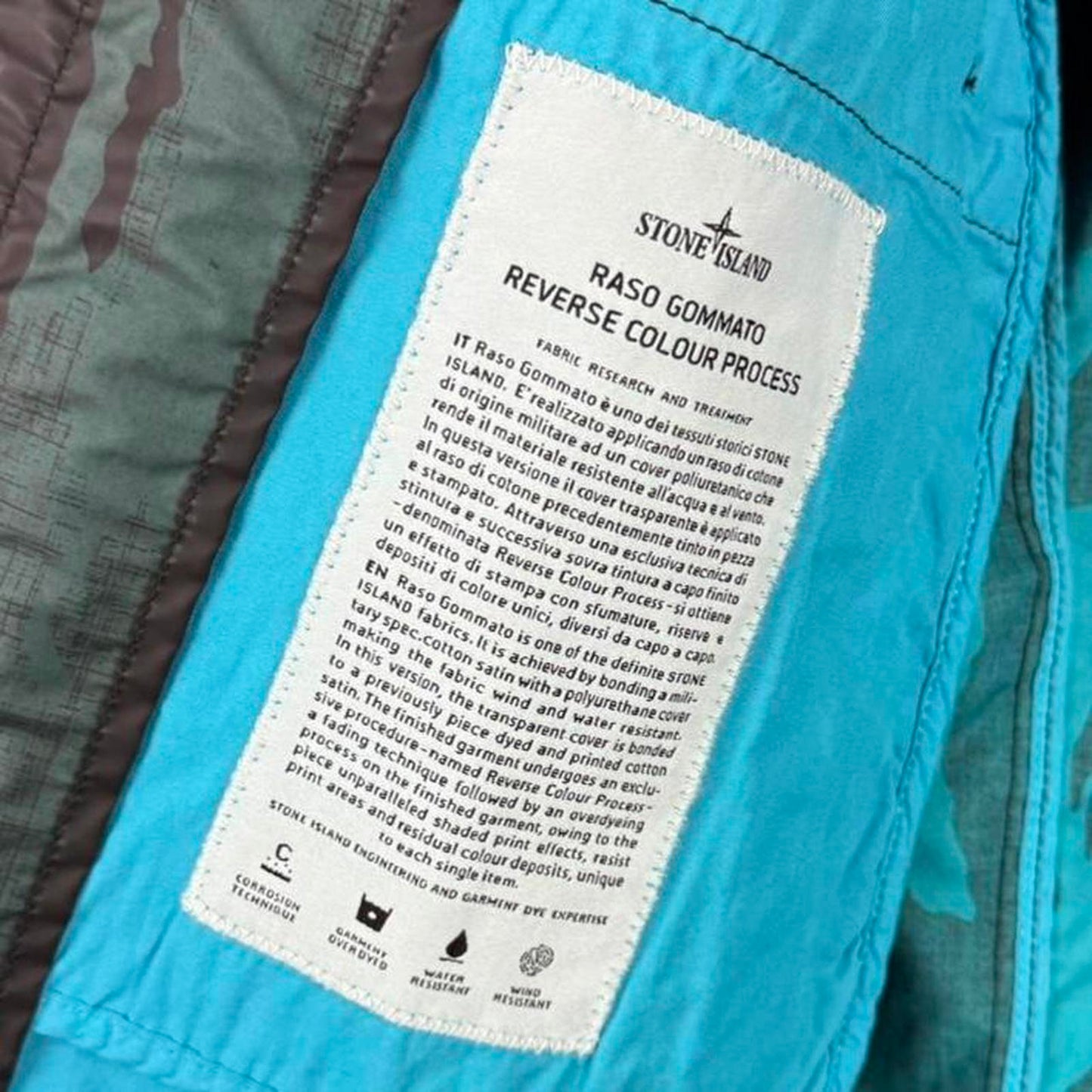 Stone Island Reverse Camo Raso Gommato Jacket (S)