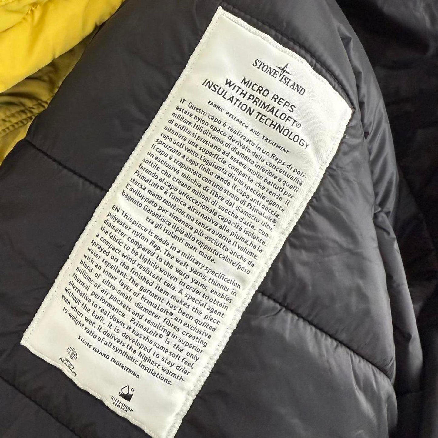 Stone Island Micro Reps Primaloft Jacket Yellow (XXL)