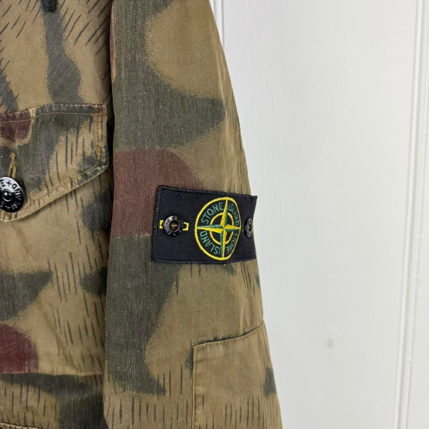 2007 Stone Island Marsh Camo Raso Gommato Jacket (L)