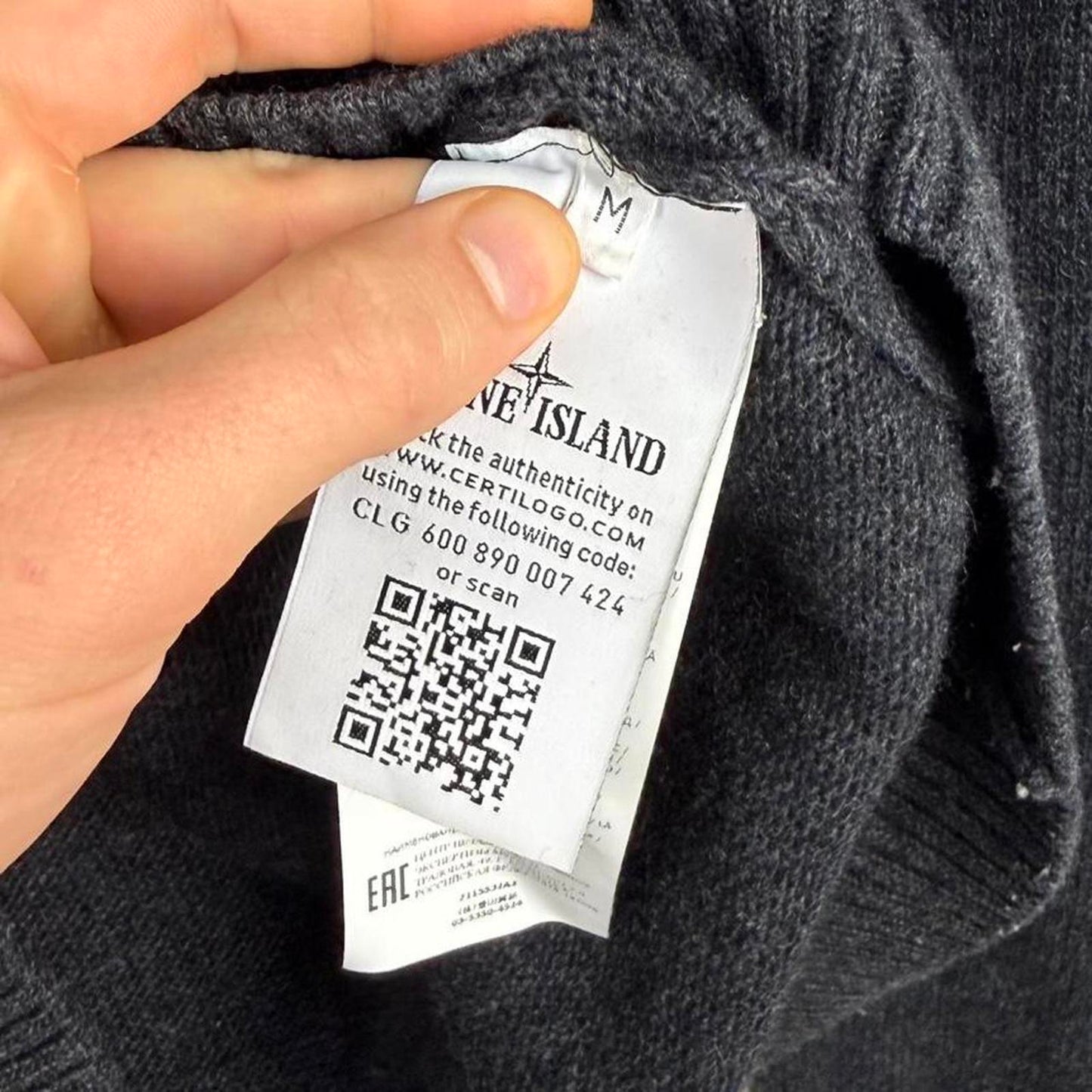 Stone Island Wool Knit Half-Button Jumper (M)