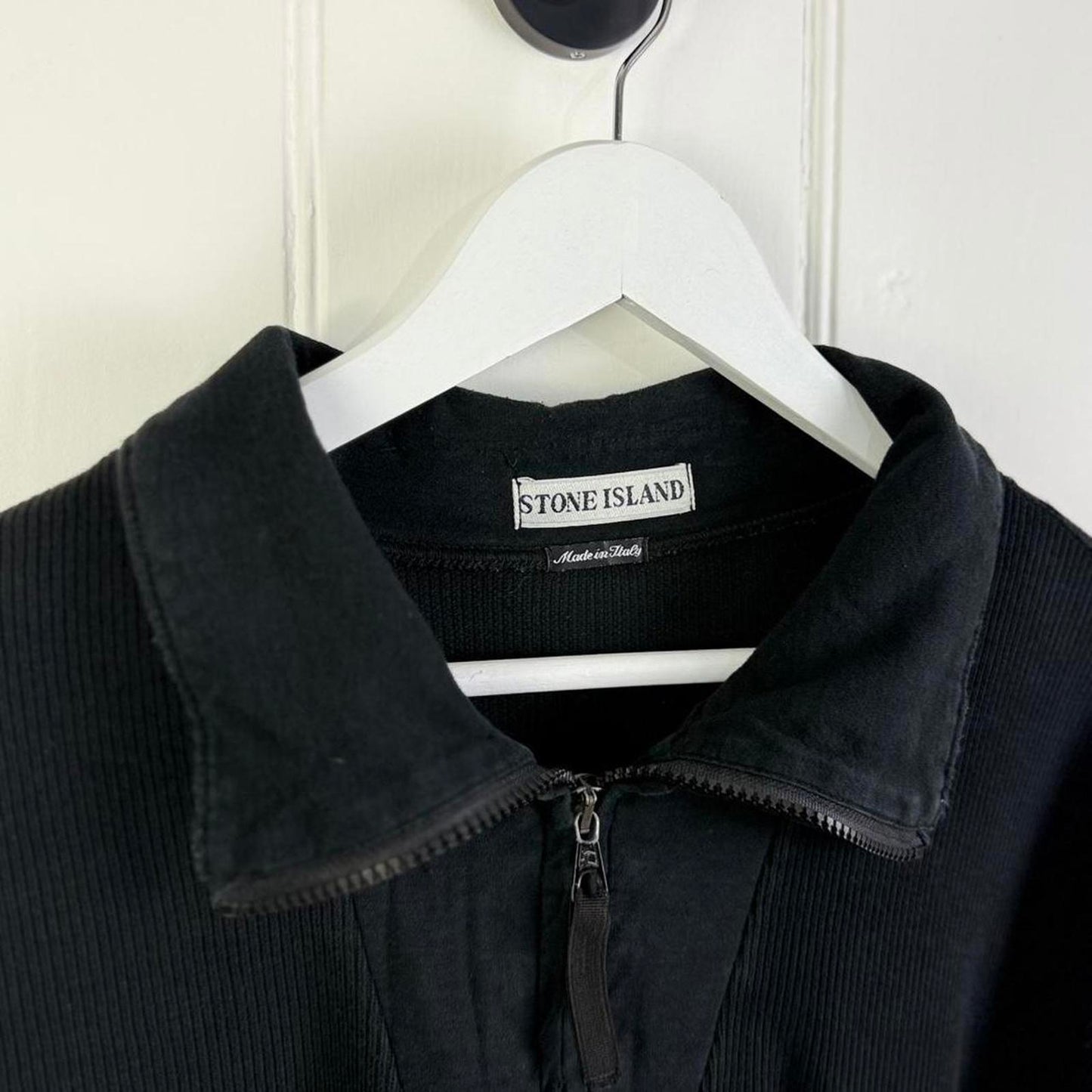 Early 2000’s Stone Island Ribbed Cotton Q Zip (XL)