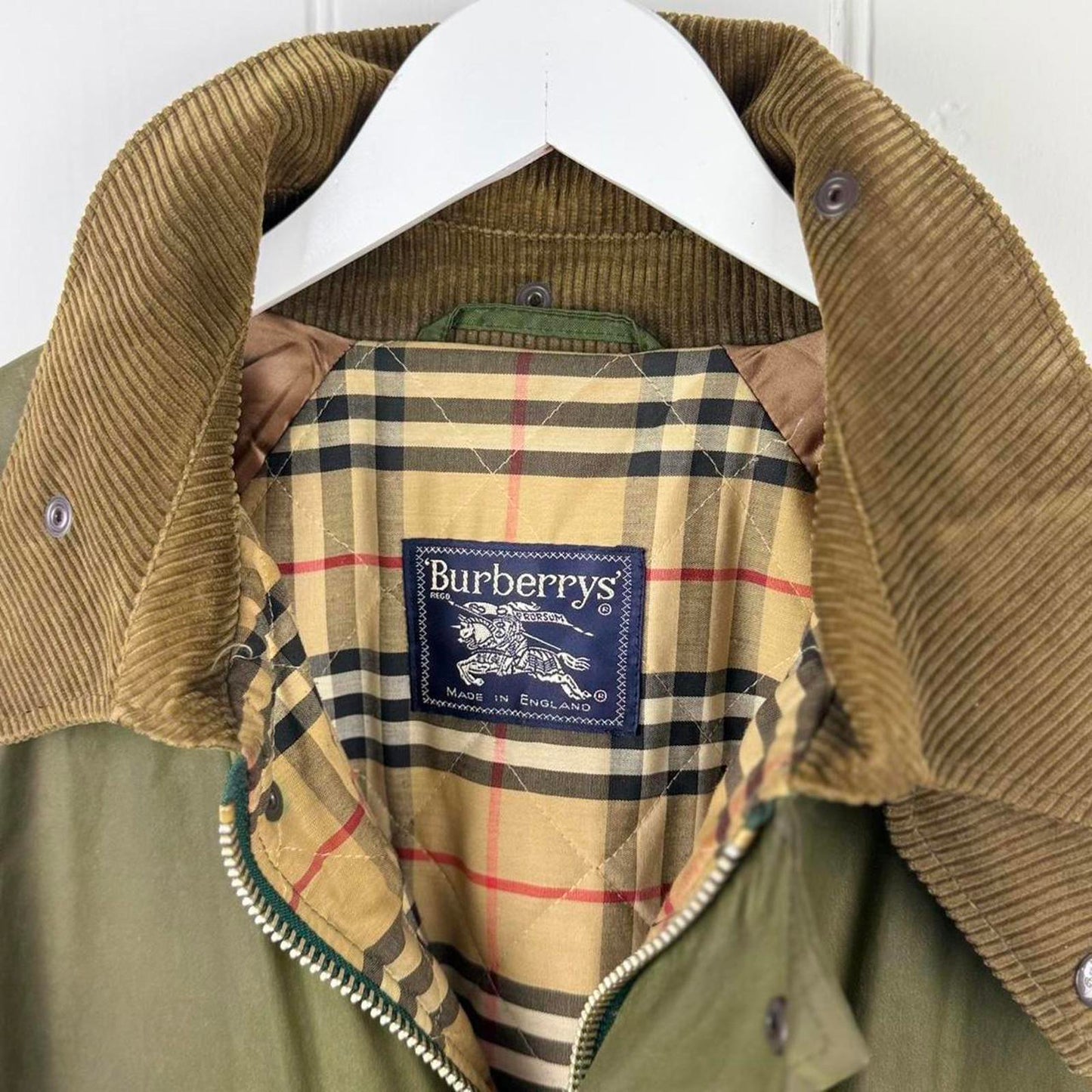Vintage Burberry Waxed Parka Jacket (XL)