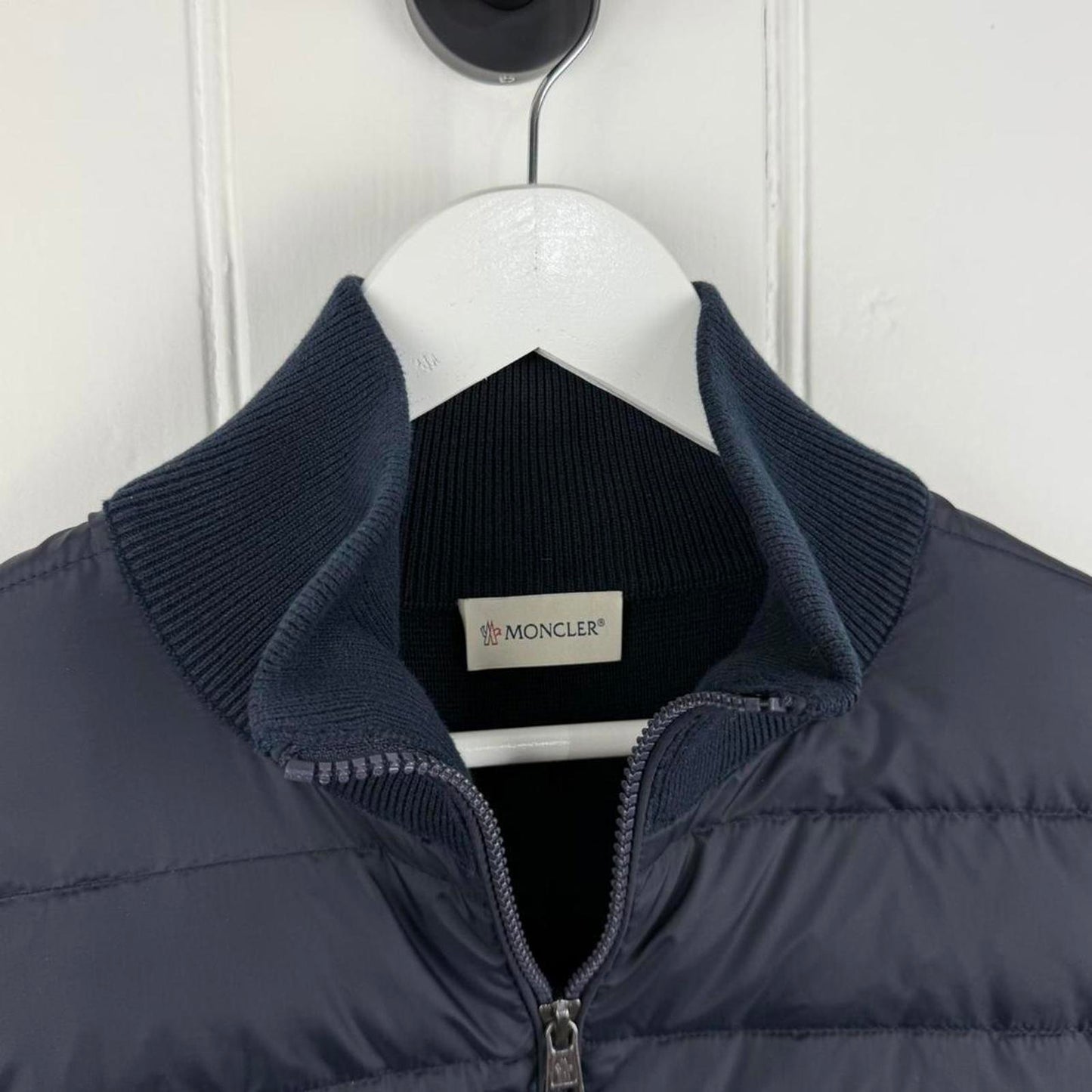 Navy Blue Moncler Tricot Knit Jumper (L)
