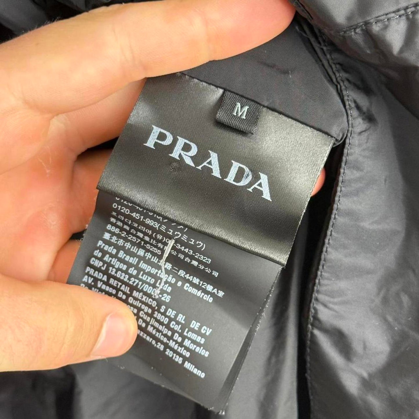 Prada Milano Windbreaker Jacket in Navy Blue (M)
