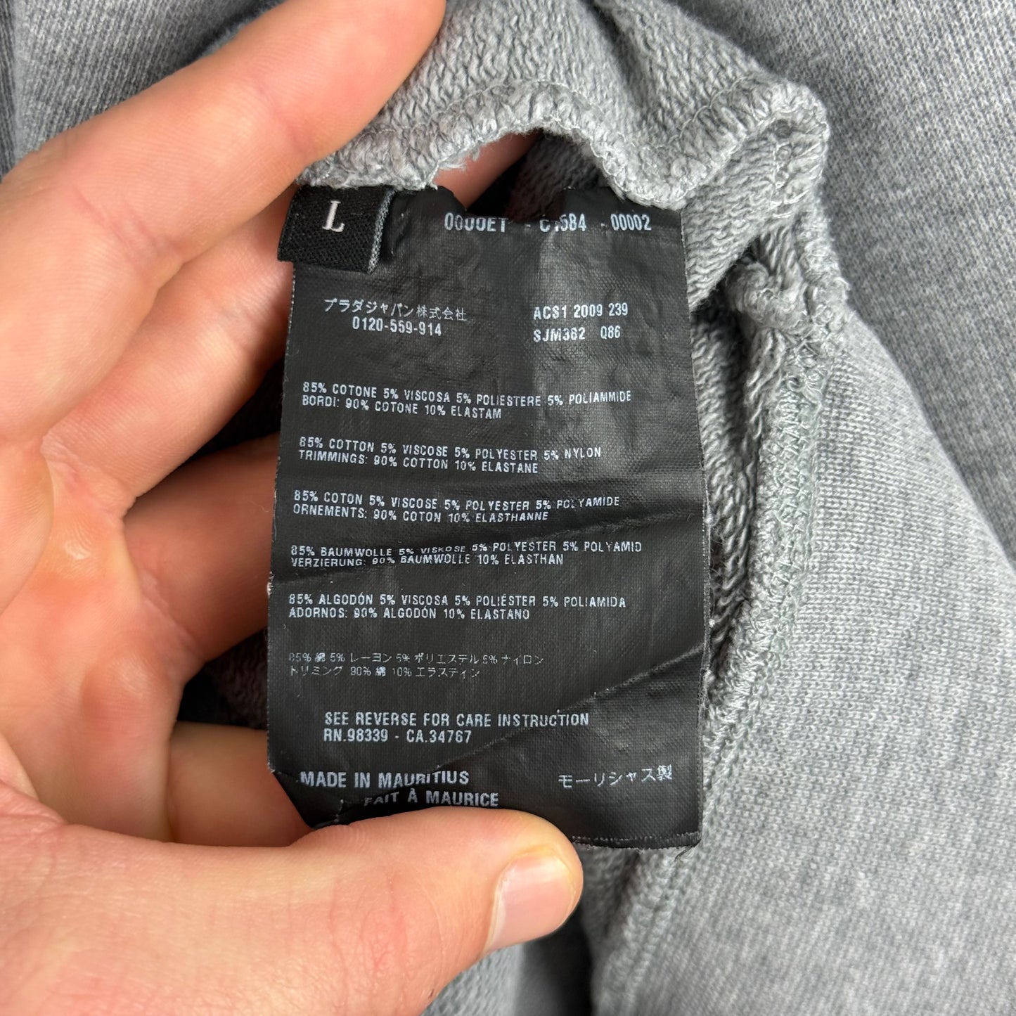 Prada Sport (Linea Rossa) Raglan Crew Sweatshirt – Size L – Early 2000s