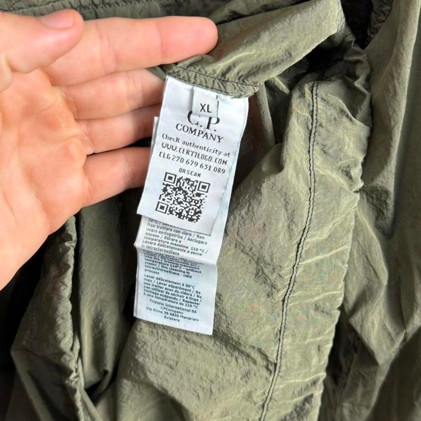 CP Company Nylon Smock Jacket in Khaki (XL)