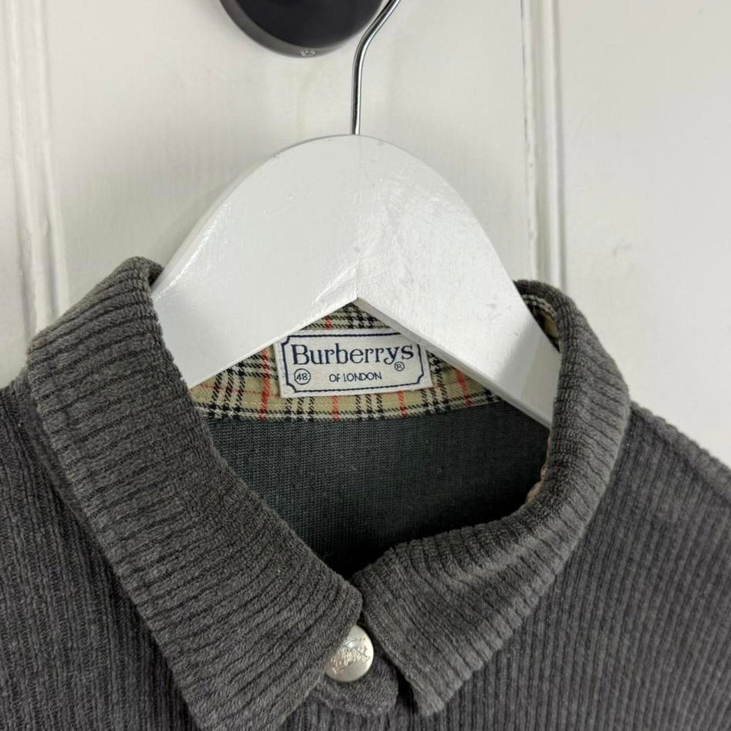 Burberry Corduroy Shirt – Charcoal Grey (L)
