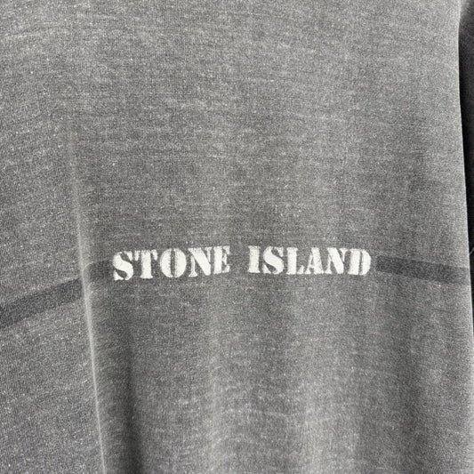Stone Island Vintage Faded Logo T-Shirt Grey (XXL)