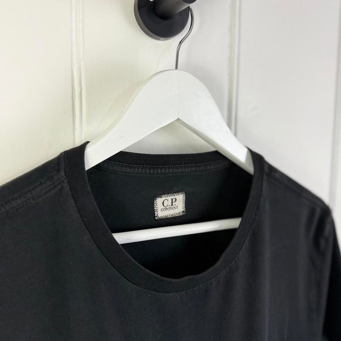 C.P. Company Black Graphic T-Shirt (M)