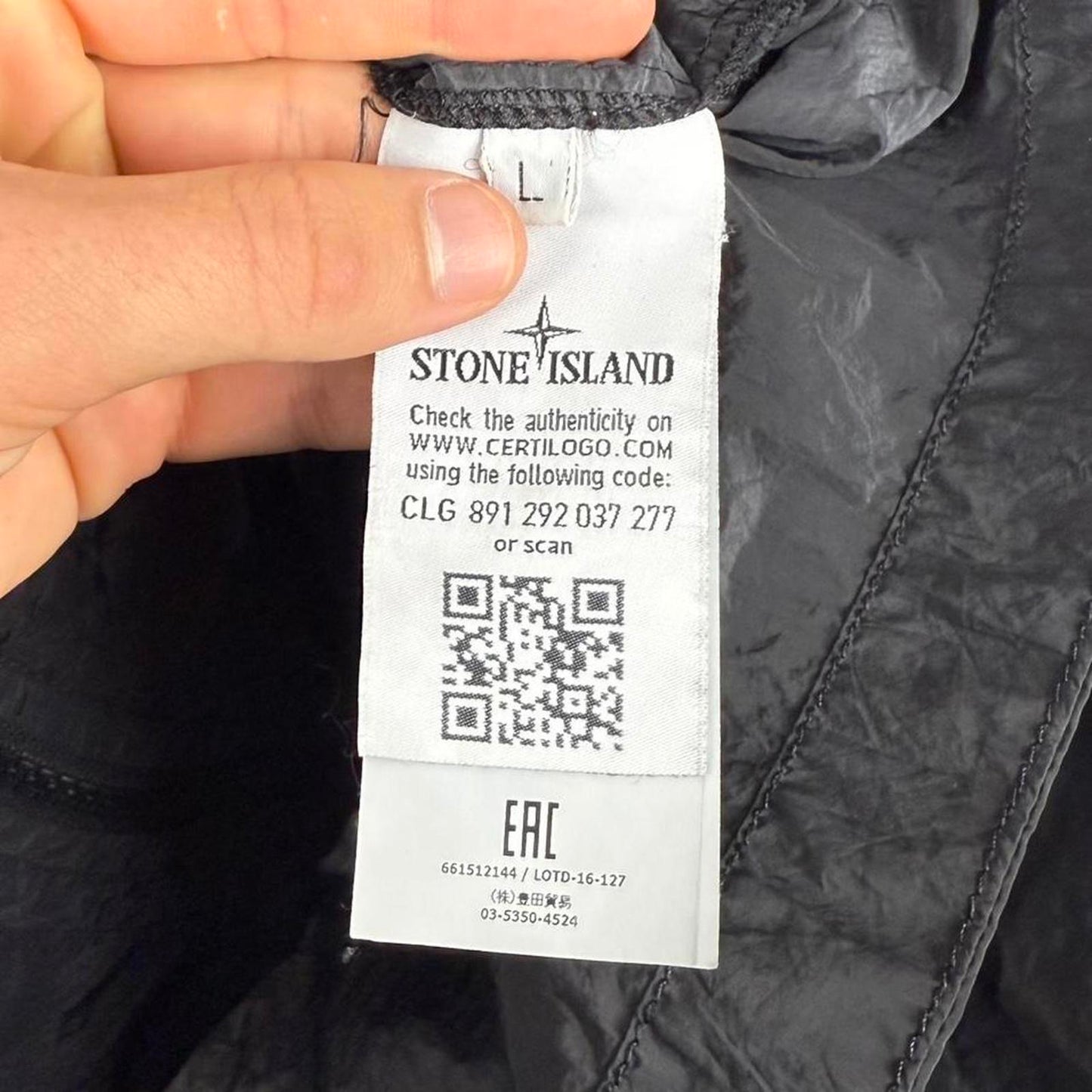 Stone Island Nylon Metal Over Shirt in Black (L)