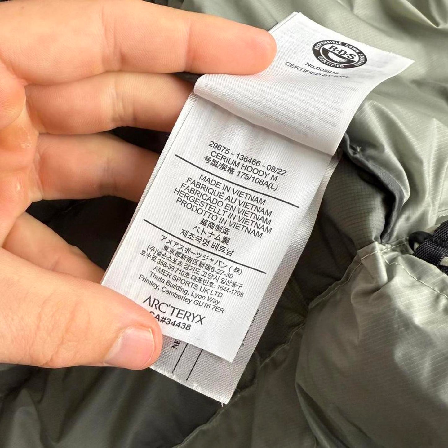 Arc’teryx Cerium Hoody (Grey/Orange Trim) (L)