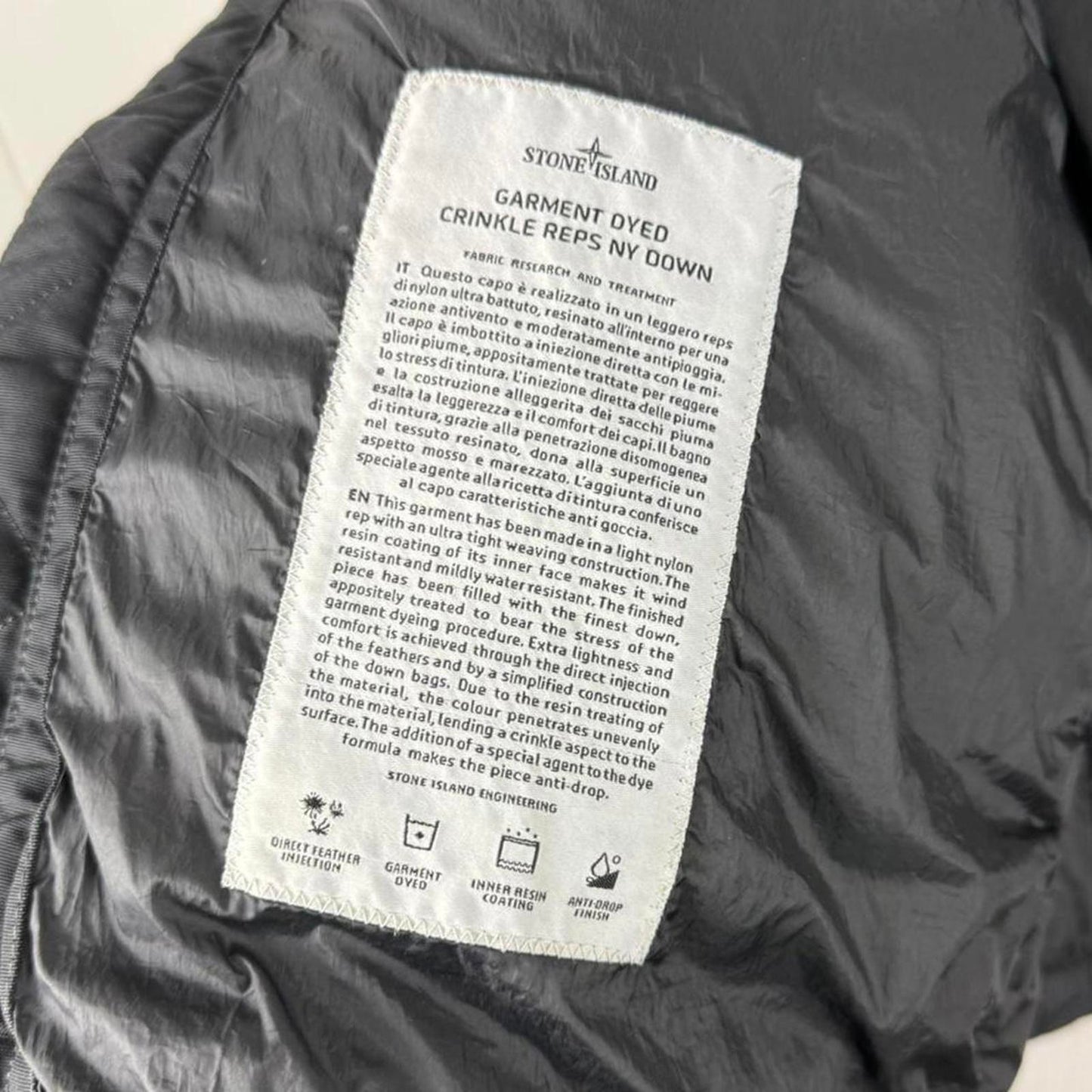 Stone Island Crinkle Reps NY Down Jacket (XL)