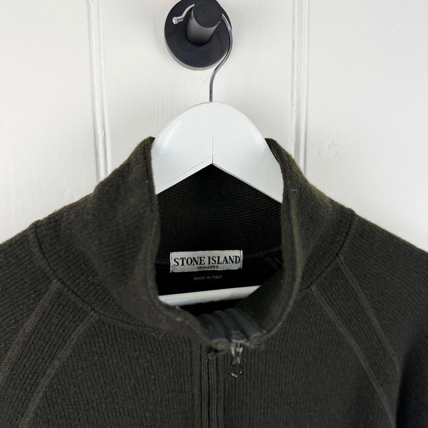 Mid 00s Khaki Green Stone Island Knit Jumper (L)