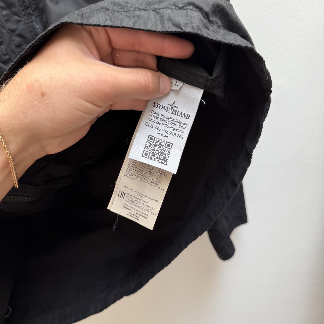 Stone Island Ghost Zip Over Shirt in Black (L)