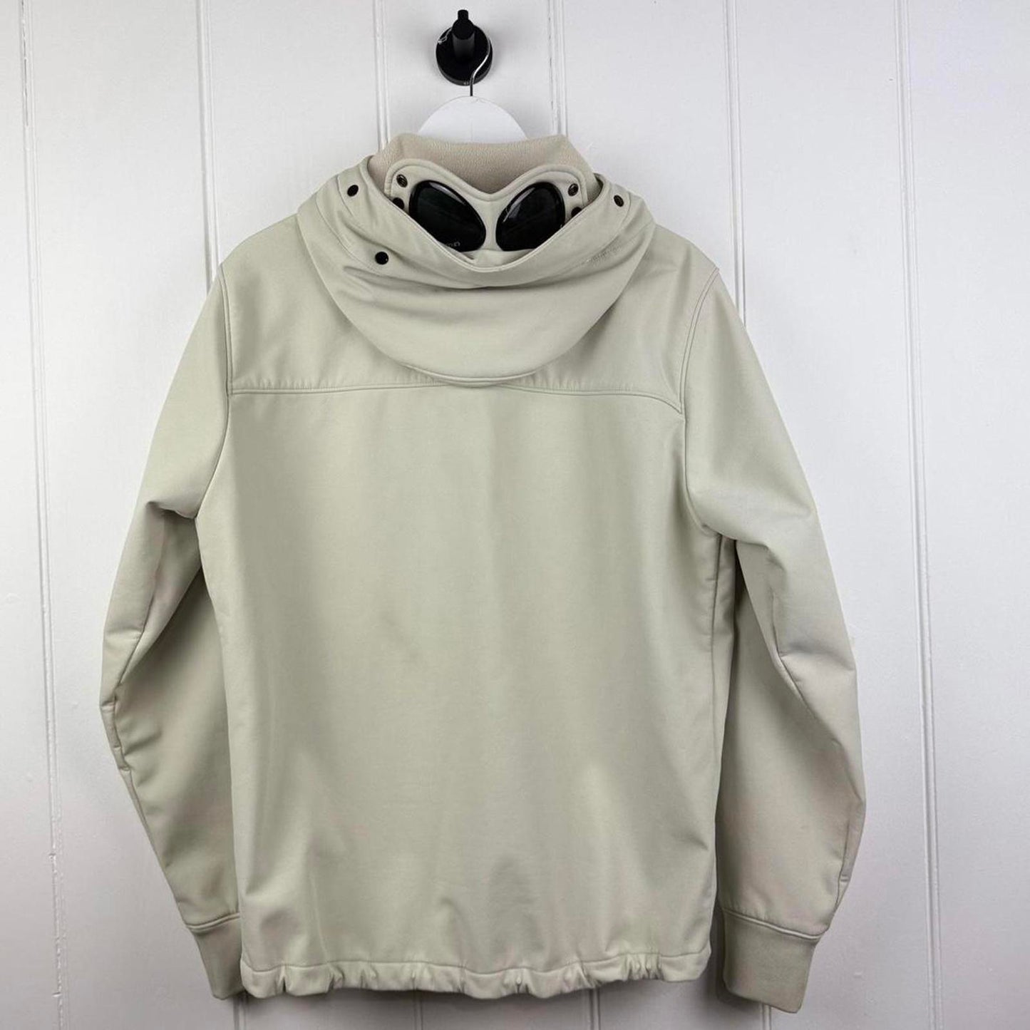 Cream CP Company Soft Shell Goggle Jacket (M)