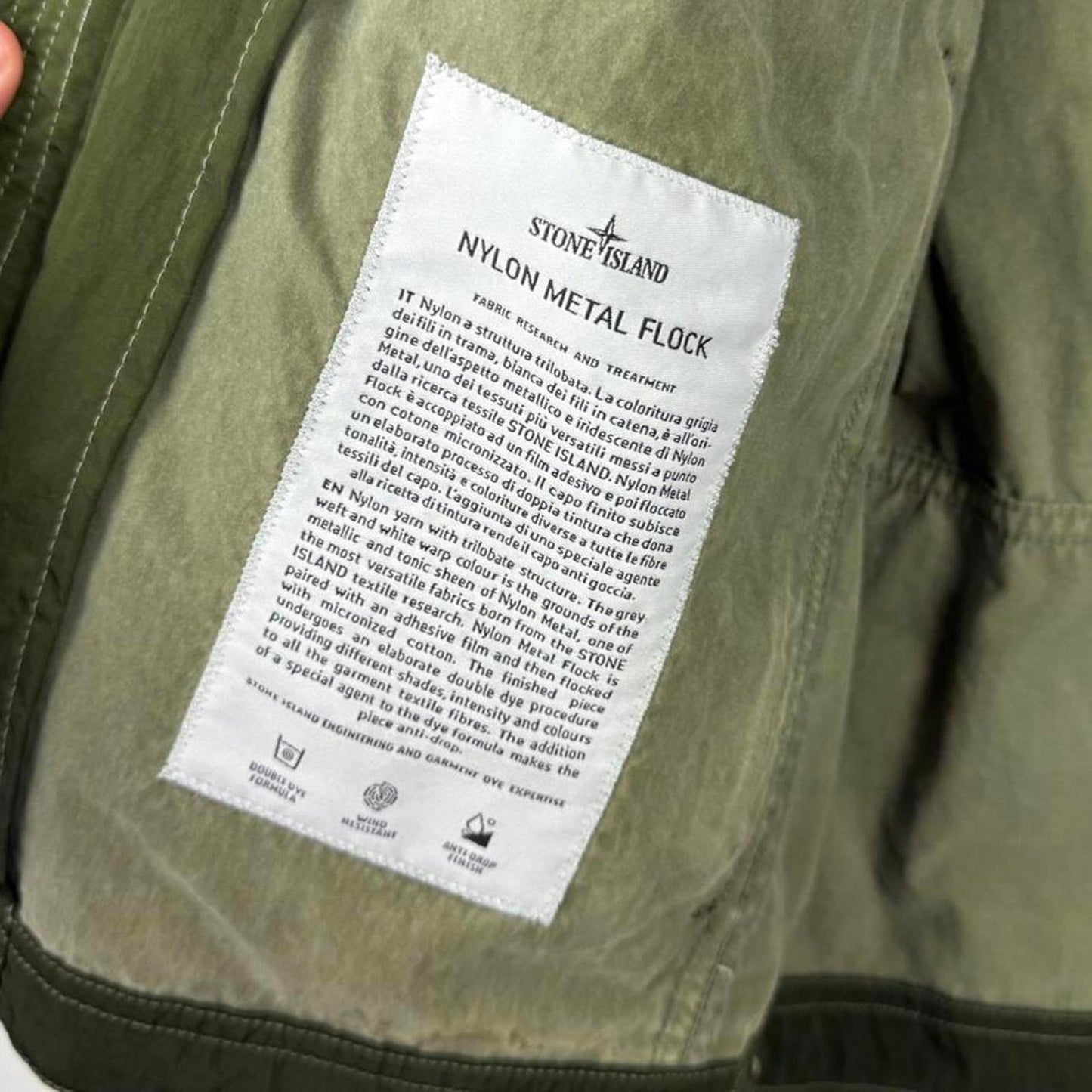 Stone Island Nylon Metal Flock Zip-Away Hood Jacket (L)