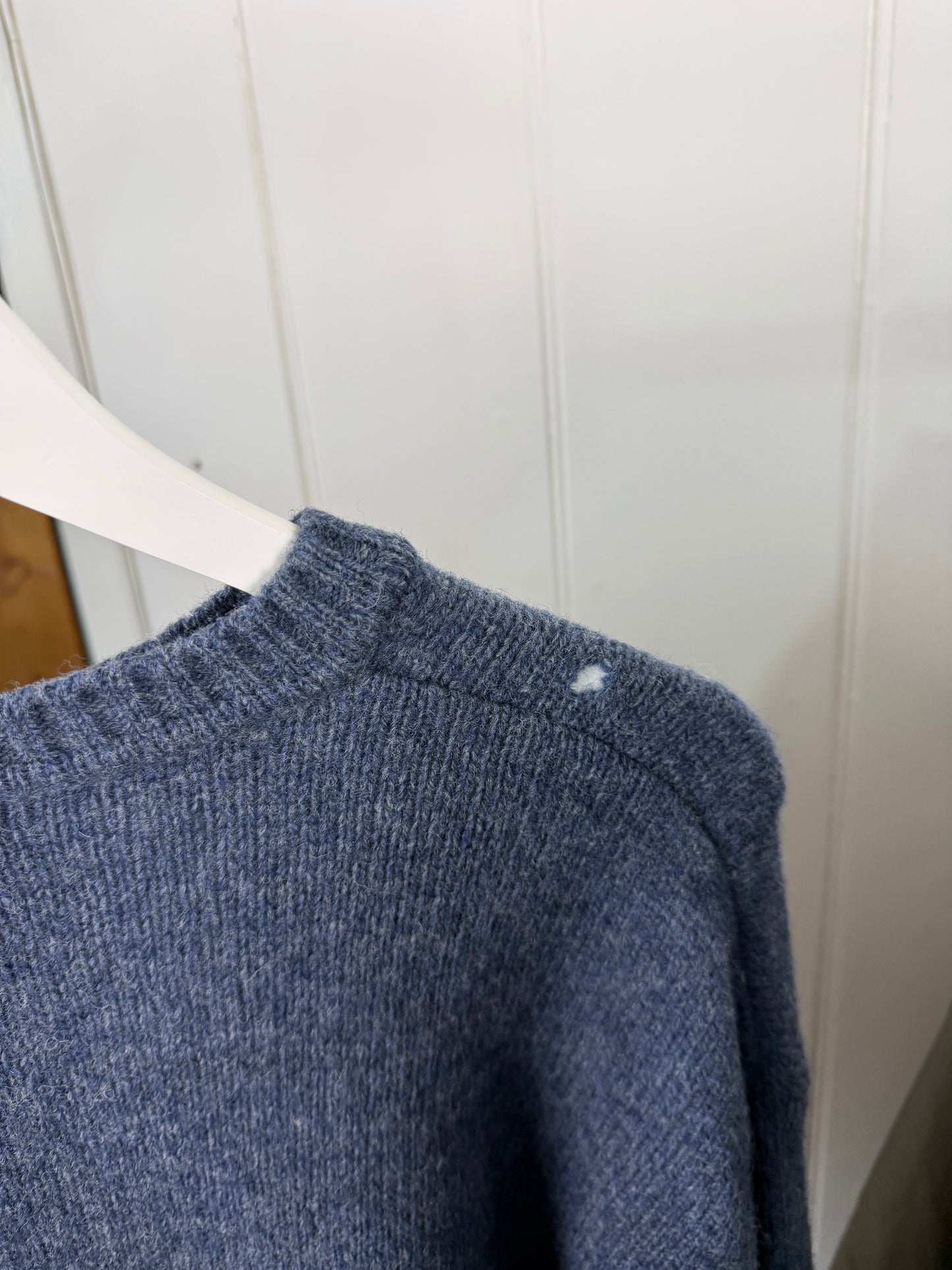 Burberry Vintage Wool Knit Jumper Blue (L)