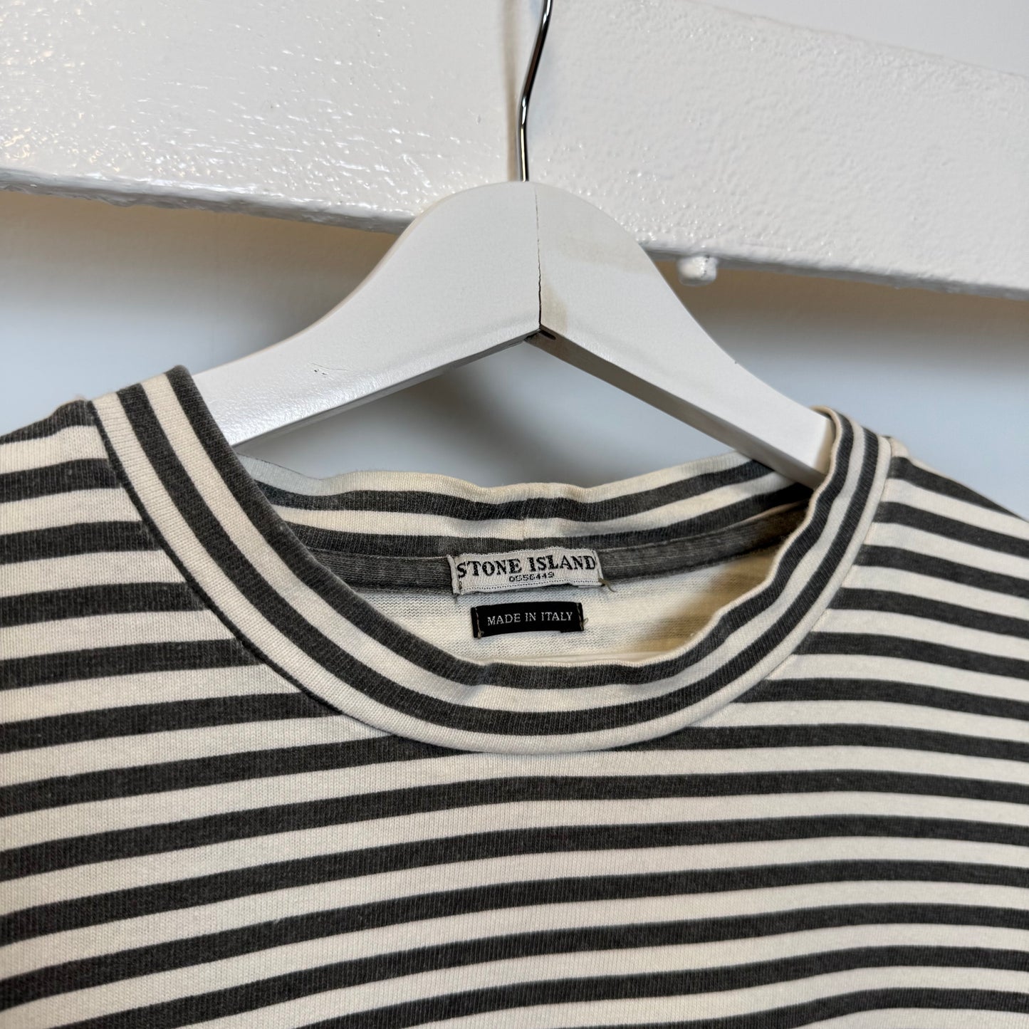 Early 00’s Stone Island Striped Logo T-shirt (XL)