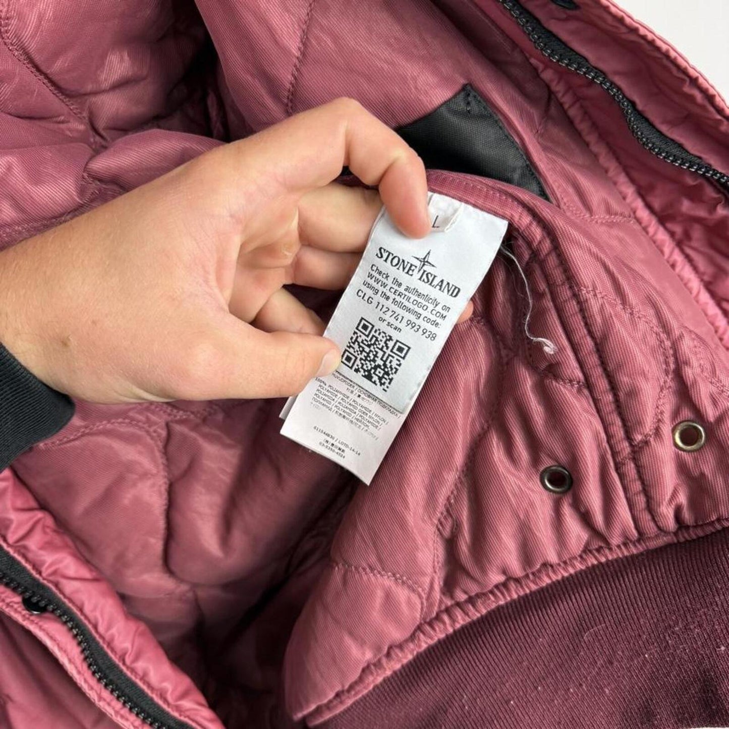 Stone Island Mussola Gommata Jacket Pink (L)