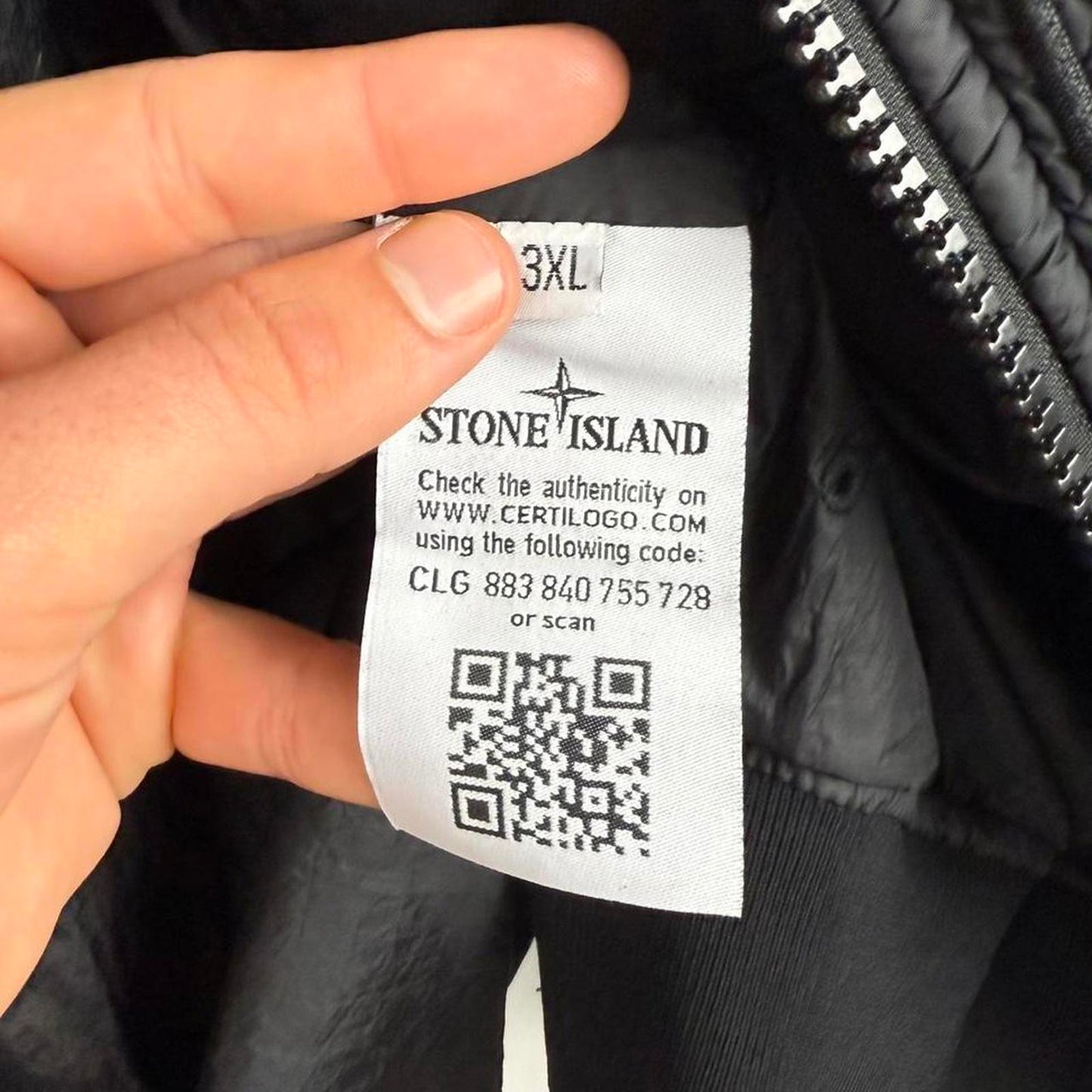 Stone Island Crinkle Reps NY Down Jacket Black (3XL)