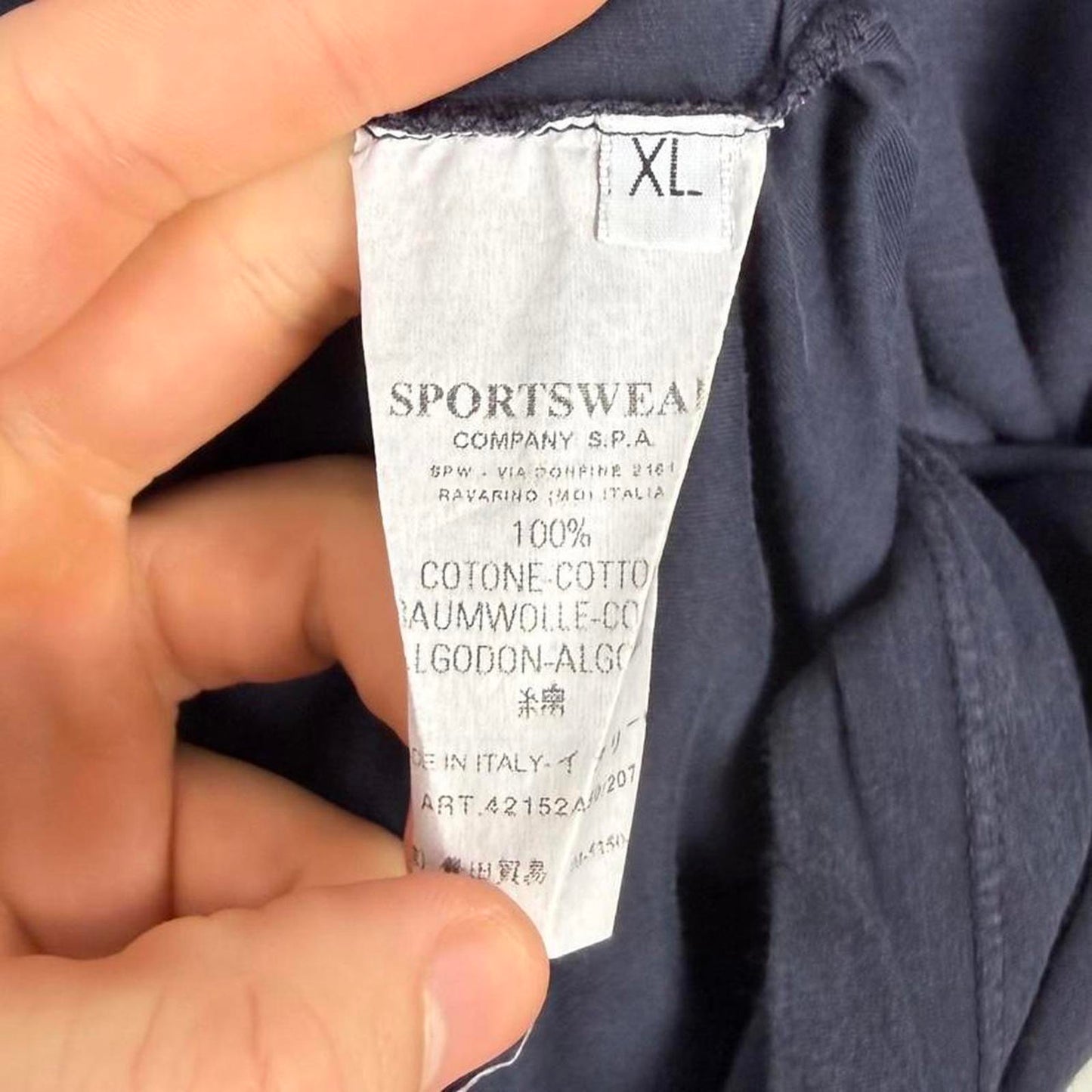 Stone Island Logo T-Shirt Navy (XL)