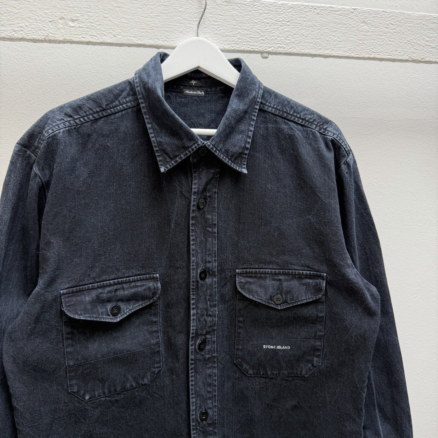 Stone Island Heavy Cotton Button Up Shirt (XL)