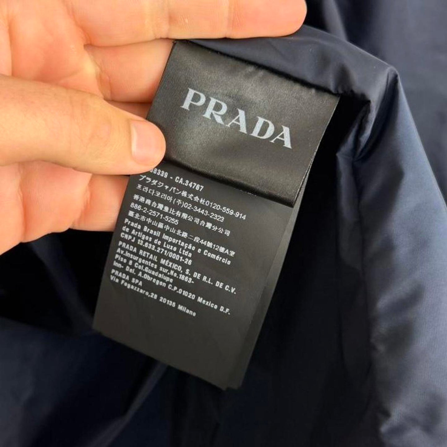 Prada Milano Windbreaker Jacket in Navy (M/L)