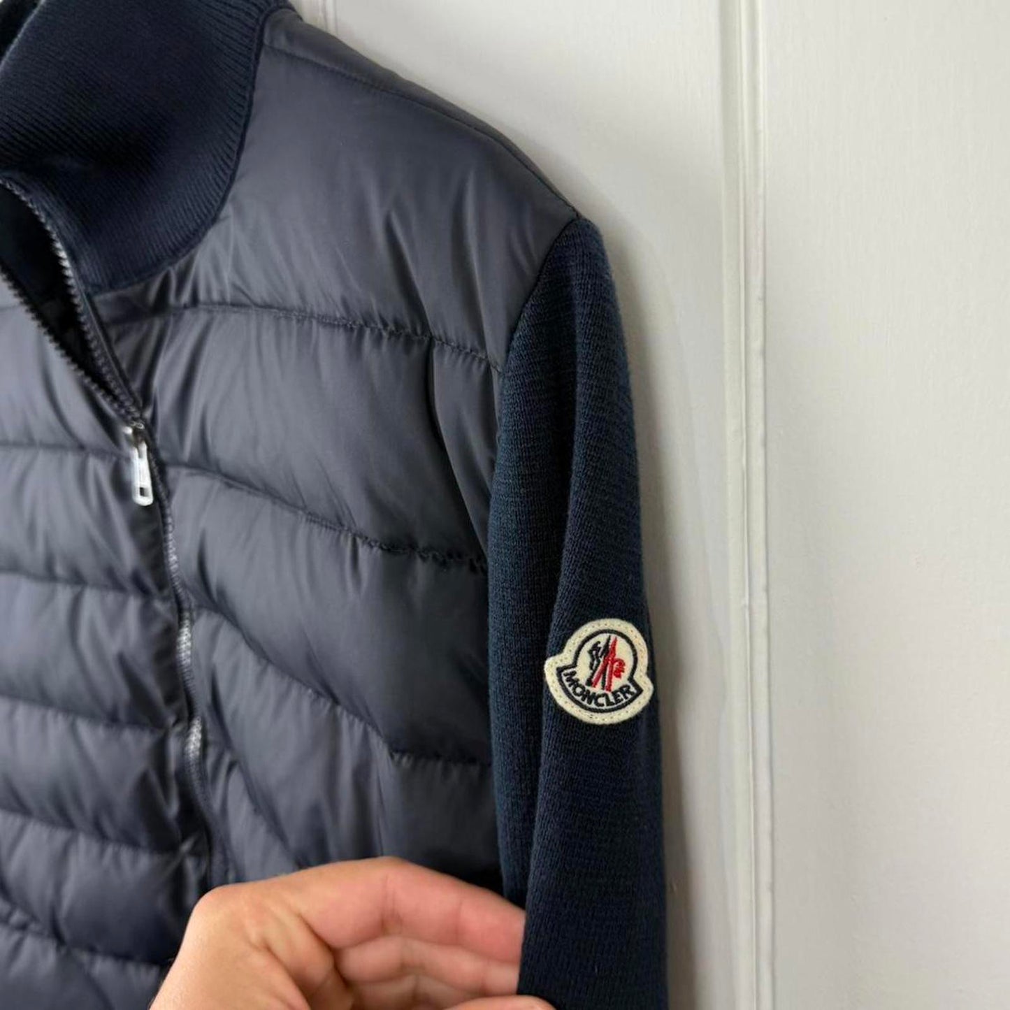 Navy Blue Moncler Tricot Knit Jumper (L)