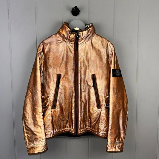 2012 Stone Island Liquid Reflective Jacket Bronze (L)