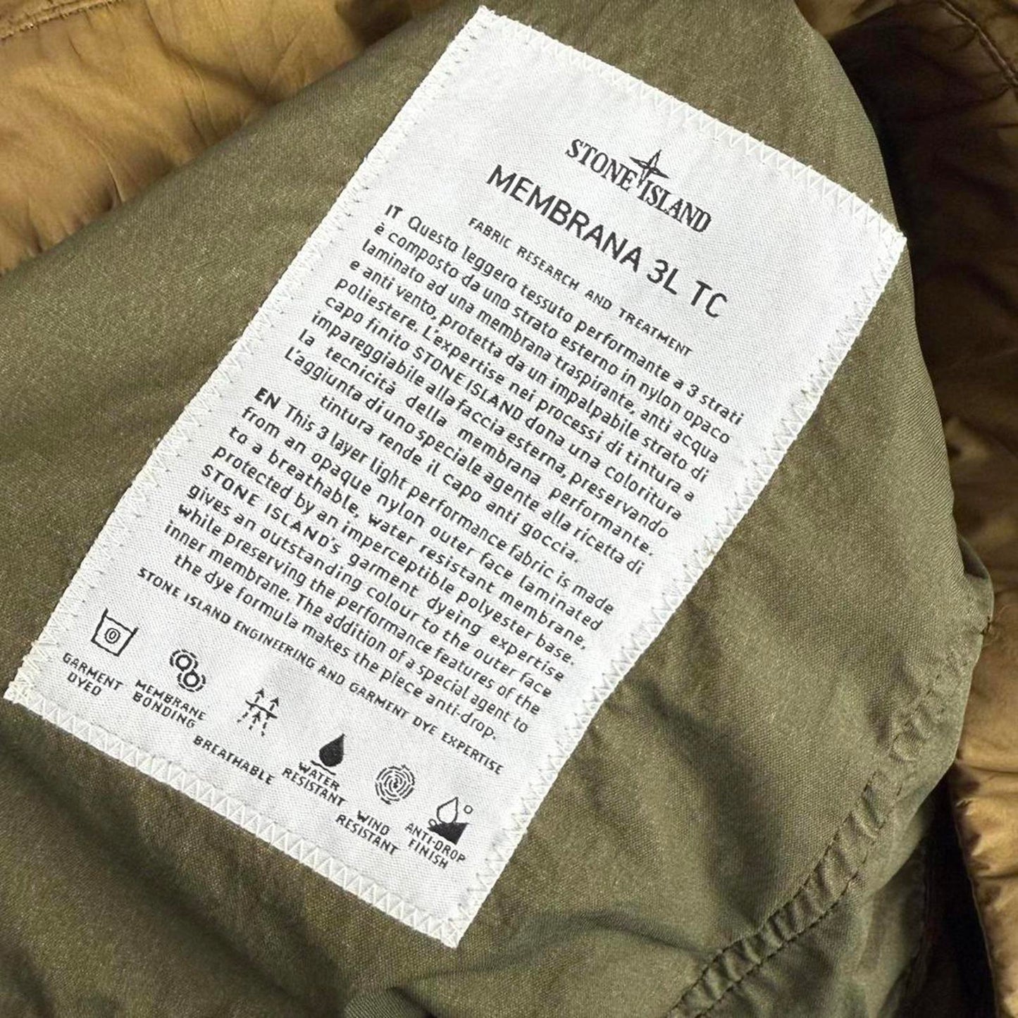 Stone Island Membrana TC Jacket in Brown (M)