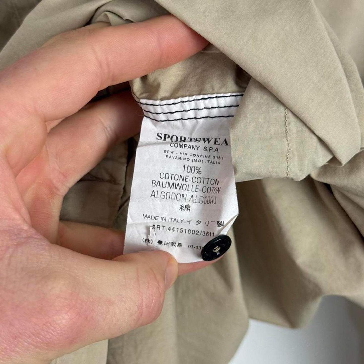 Stone Island Lightweight Cotton Overshirt Beige (XL)