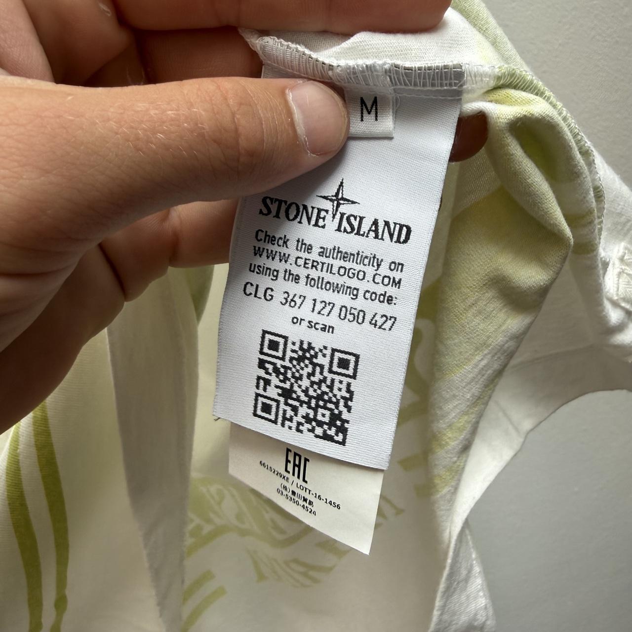 Stone Island Marina Striped Logo Polo Shirt (M)